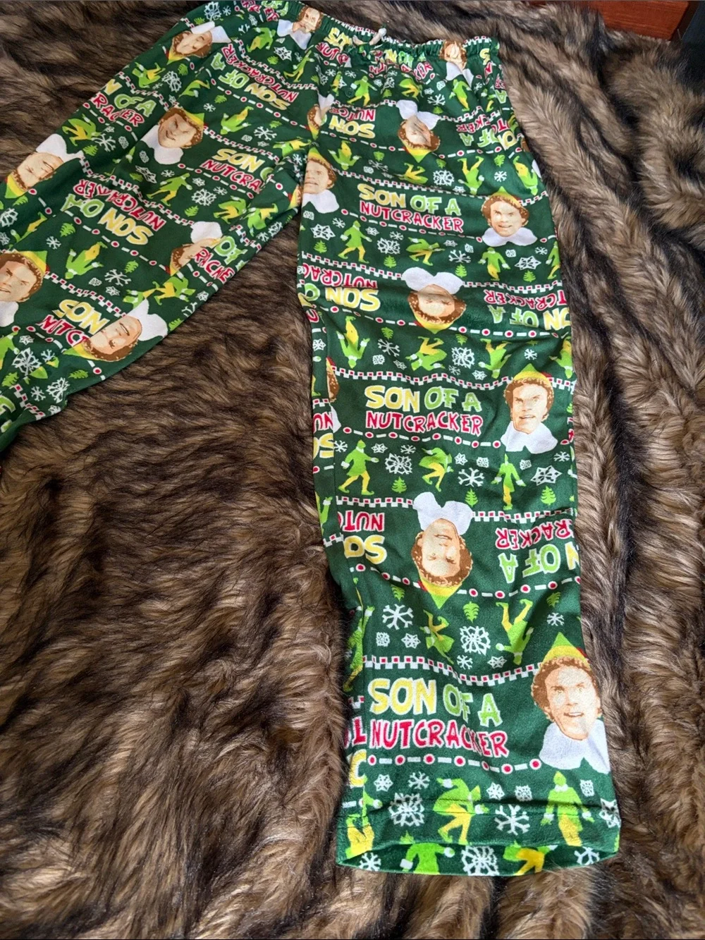 ELF  'Son of a Nutcracker' Christmas Men’s Pajama Bottoms Size Large